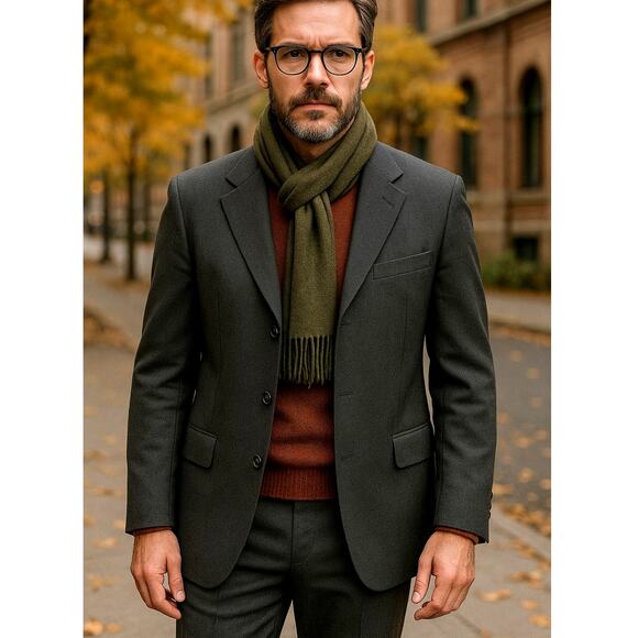 Brooks Brothers 42R BrooksGate Lightweight 100% Wool Blazer 3 Button Jacket Gray - Picture 1 of 8